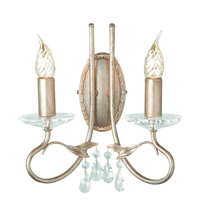 Elstead Lighting CRT2-SILVER-GOLD Christina 2 Light Wall Light