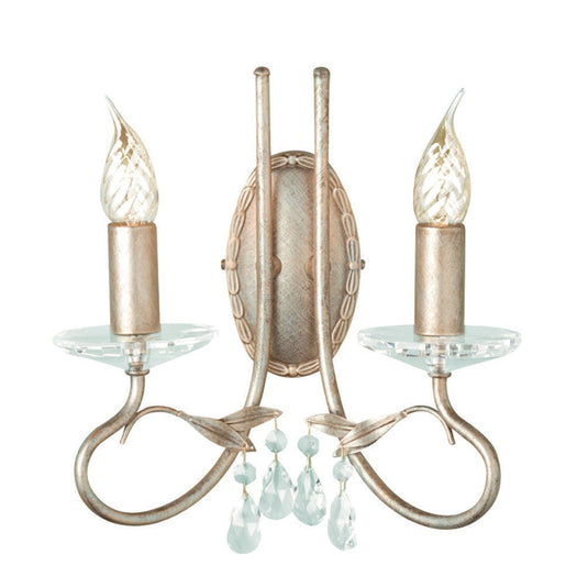 Elstead Lighting CRT2-SILVER-GOLD Christina 2 Light Wall Light
