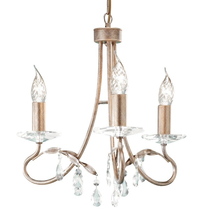 Elstead Lighting CRT3-SILVER-GOLD Christina 3 Light Chandelier