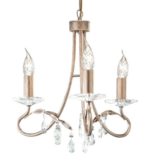 Elstead Lighting CRT3-SILVER-GOLD Christina 3 Light Chandelier