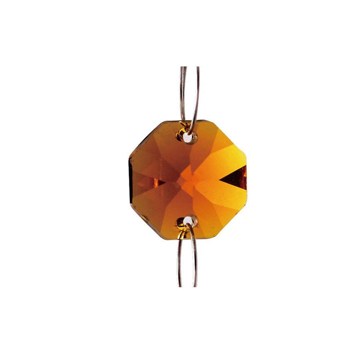 Diyas C50003 Crystal Octagon Without Ring Amber 14mm - 37812