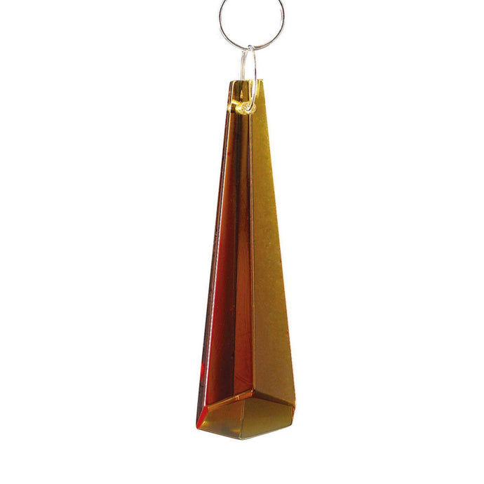 Diyas C70033 Crystal Hexagonal Drop Without Ring Amber 62mm - 37823