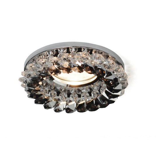 Diyas IL30805SM Crystal Cluster Downlight Round Rim Only Clear/Smoked, IL30800 REQUIRED TO COMPLETE THE ITEM, Cut Out: 62mm - 38149