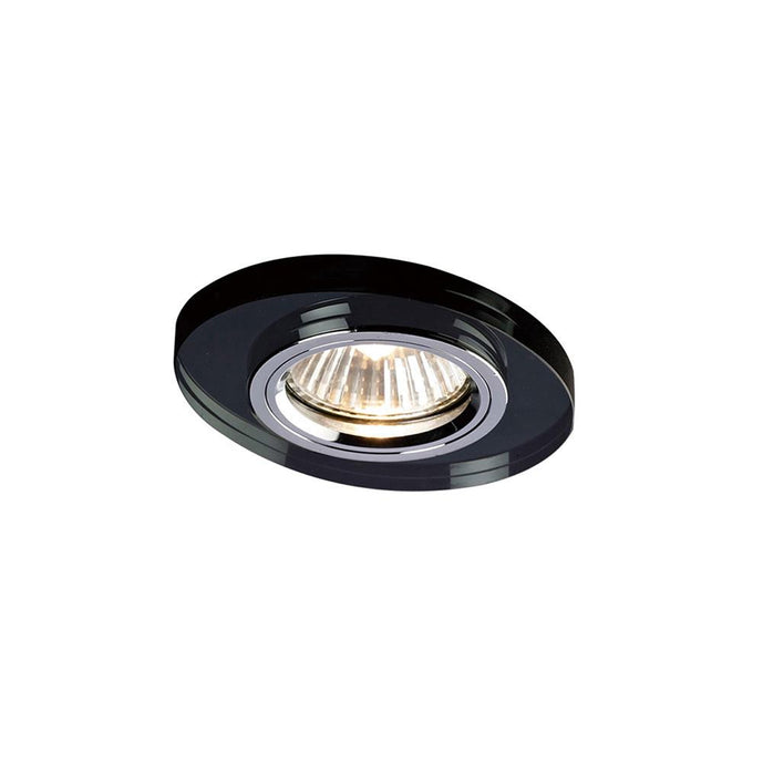 Diyas IL30808BL Crystal Downlight Oval Rim Only Black, IL30800 REQUIRED TO COMPLETE THE ITEM, Cut Out: 62mm - 38154