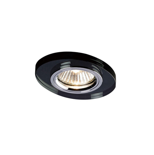 Diyas IL30808BL Crystal Downlight Oval Rim Only Black, IL30800 REQUIRED TO COMPLETE THE ITEM, Cut Out: 62mm - 38154