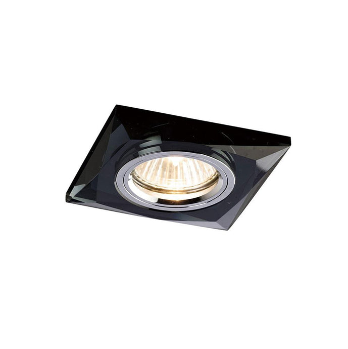 Diyas IL30812BL Crystal Downlight Chamfered Square Rim Only Black, IL30800 REQUIRED TO COMPLETE THE ITEM, Cut Out: 62mm - 38156