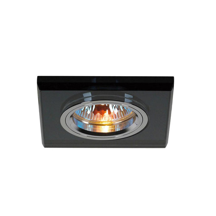 Diyas IL30817BL Crystal Downlight Shallow Square Rim Only Black, IL30800 REQUIRED TO COMPLETE THE ITEM, Cut Out: 62mm - 38161