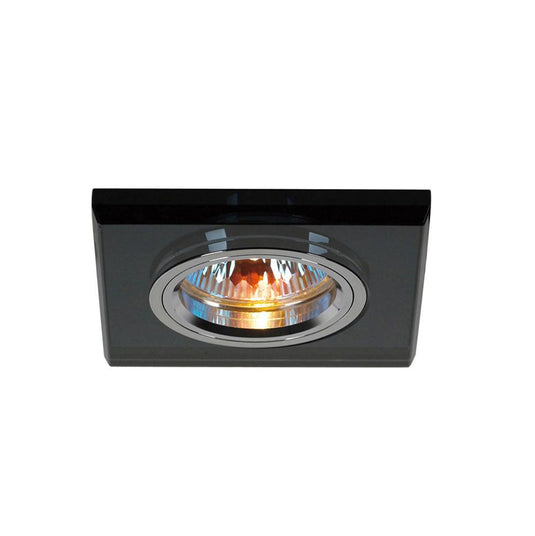 Diyas IL30817BL Crystal Downlight Shallow Square Rim Only Black, IL30800 REQUIRED TO COMPLETE THE ITEM, Cut Out: 62mm - 38161