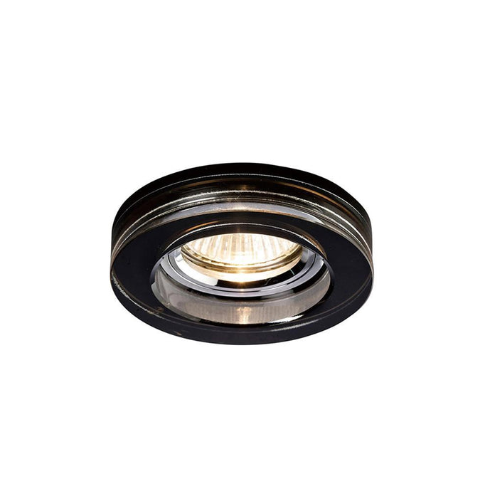 Diyas IL30821BL Crystal Downlight Deep Round Rim Only Black, IL30800 REQUIRED TO COMPLETE THE ITEM, Cut Out: 62mm - 38163