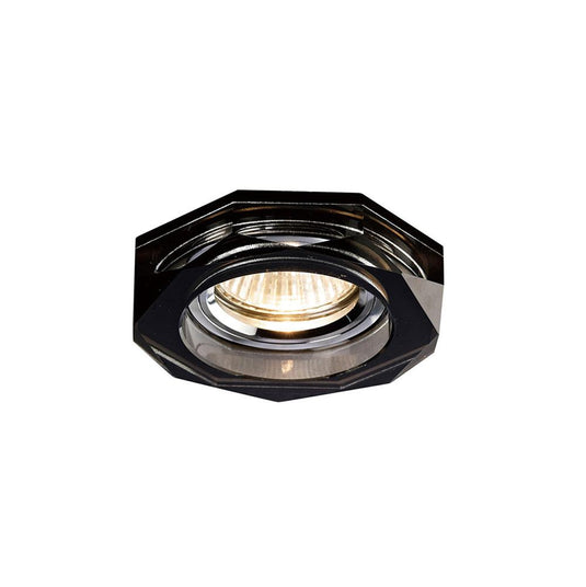 Diyas IL30823BL Crystal Downlight Deep Octagonal Rim Only Black, IL30800 REQUIRED TO COMPLETE THE ITEM, Cut Out: 62mm - 38173