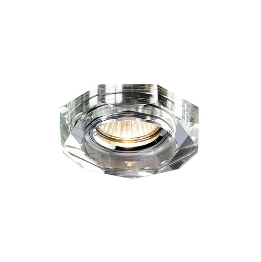 Diyas IL30823CH Crystal Downlight Deep Octagonal Rim Only Clear, IL30800 REQUIRED TO COMPLETE THE ITEM, Cut Out: 62mm - 38175
