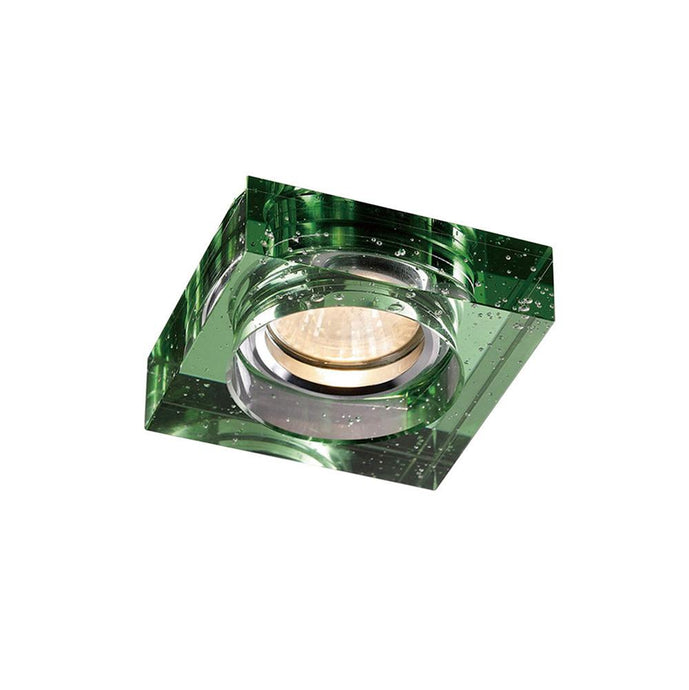 Diyas IL30832GR Crystal Bubble Downlight Square Rim Only Green, IL30800 REQUIRED TO COMPLETE THE ITEM, Cut Out: 62mm - 38183