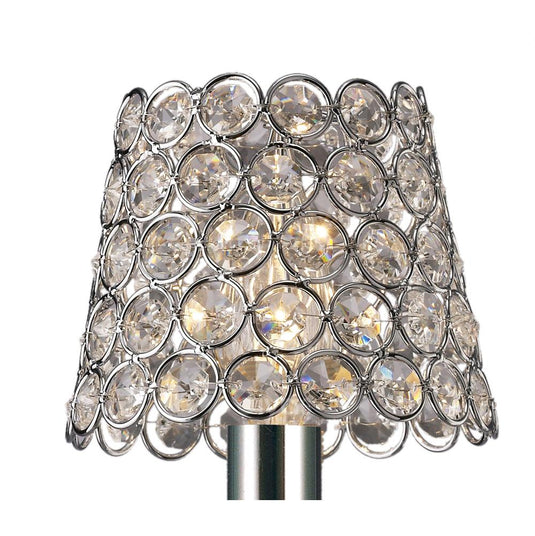 Diyas ILS10701 Clip On Crystal Ring Shade Polished Chrome - 38615
