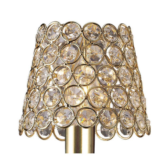 Diyas ILS10702 Clip On Crystal Ring Shade French Gold - 38616