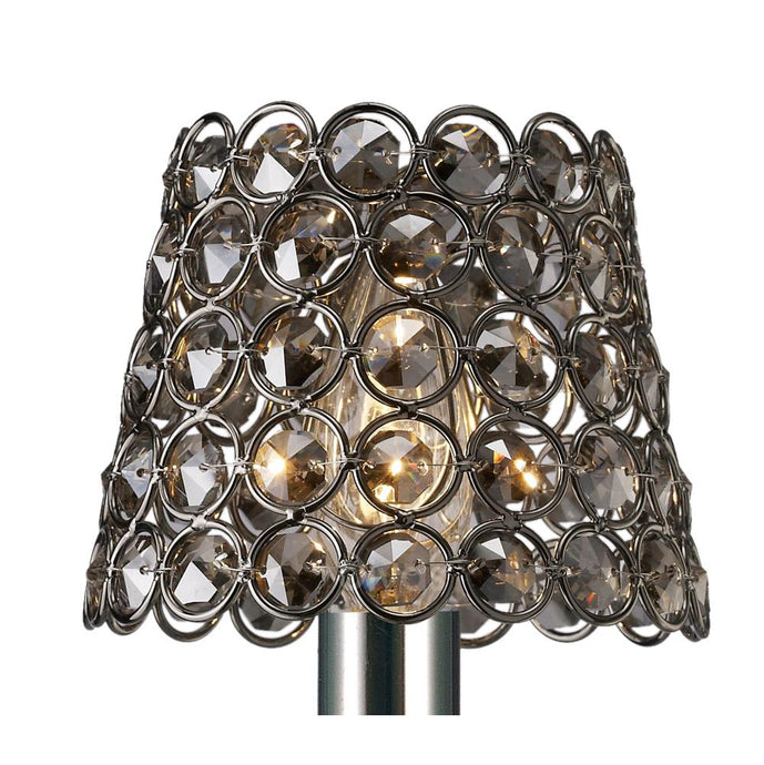 Diyas ILS10703 Clip On Crystal Ring Shade Black Chrome - 38617