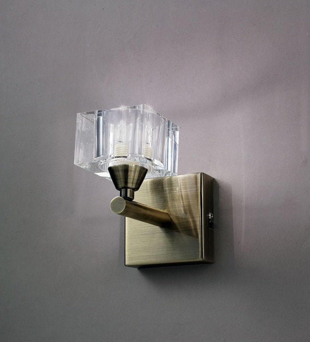 Mantra M2363AB/S Cuadrax Wall Switched 1 Light G9, Antique Brass