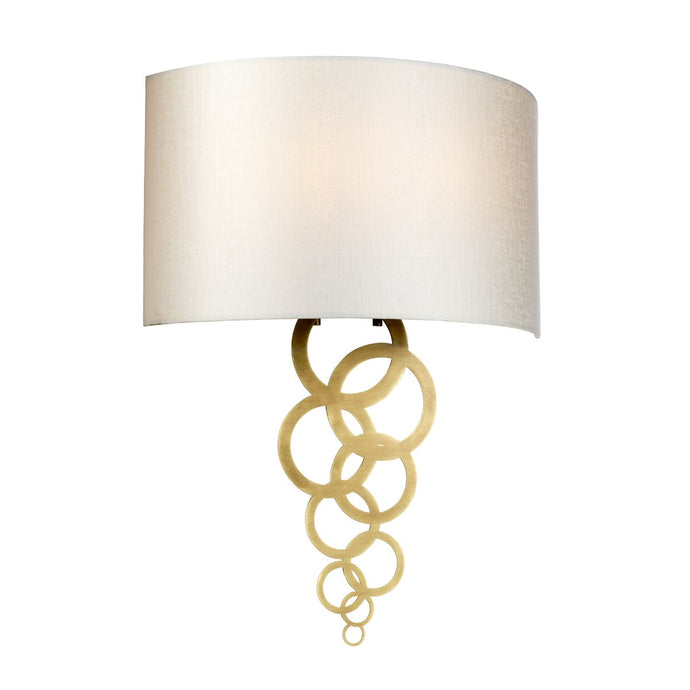Elstead Lighting  CURTIS-LARGE-AB Curtis Large 2 Light Wall Light - Aged Brass