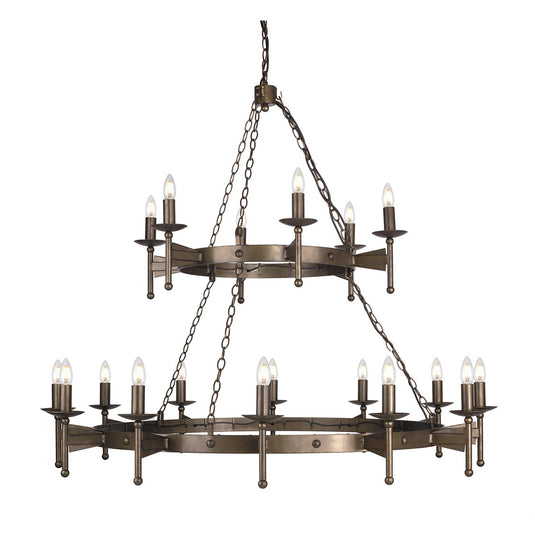 Elstead Lighting CW18-OLD-BRZ Cromwell 18 Light Chandelier