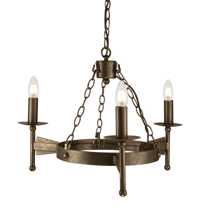 Elstead Lighting CW3-OLD-BRZ Cromwell 3 Light Chandelier