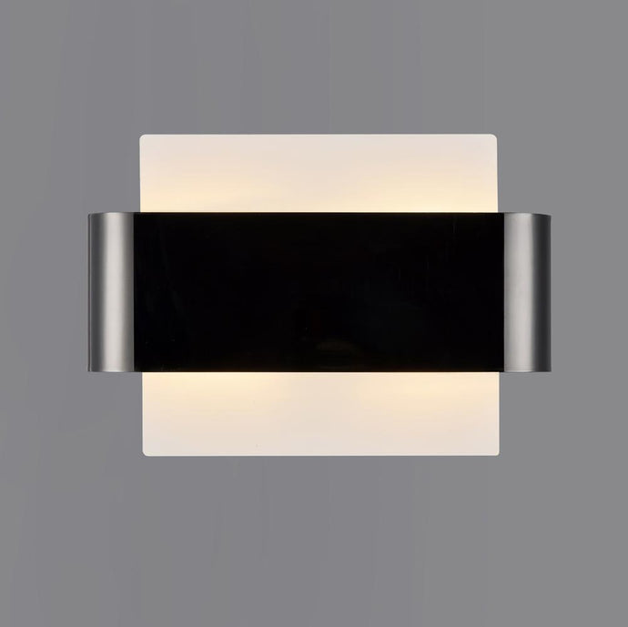Deco D0381 Damo 2 Light G9 Flush Fitting, White Base With Black Chrome Centre Band