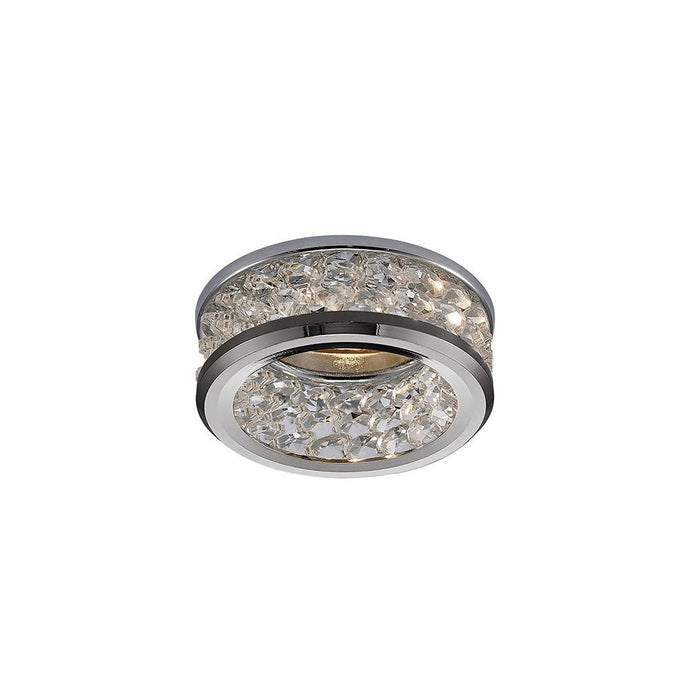Diyas IL30835CH Dante GU10 Downlight With 3 Levels Of Crystal Beads Polished Chrome/Clear, Cut Out: 60mm - 38186