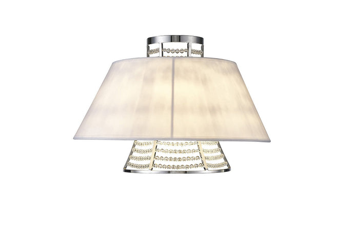 Diyas IL30054/WH Davina Wall Lamp With White Shade 2 Light Polished Chrome/Crystal - 37916