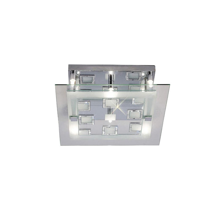 Diyas IL30982 Destello Ceiling Square With Square Pattern 6 Light Polished Chrome/Crystal - 38220