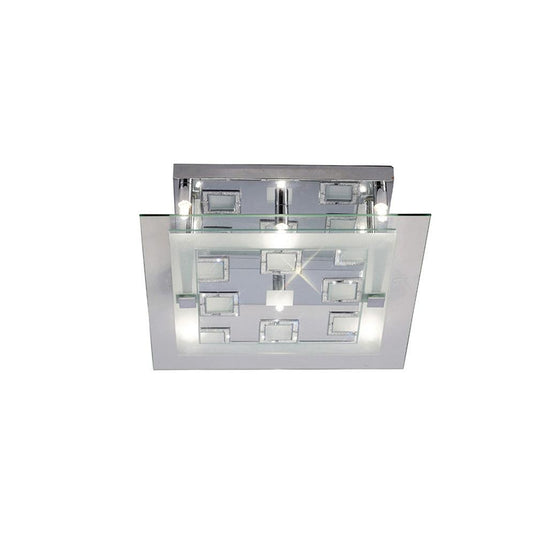 Diyas IL30982 Destello Ceiling Square With Square Pattern 6 Light Polished Chrome/Crystal - 38220