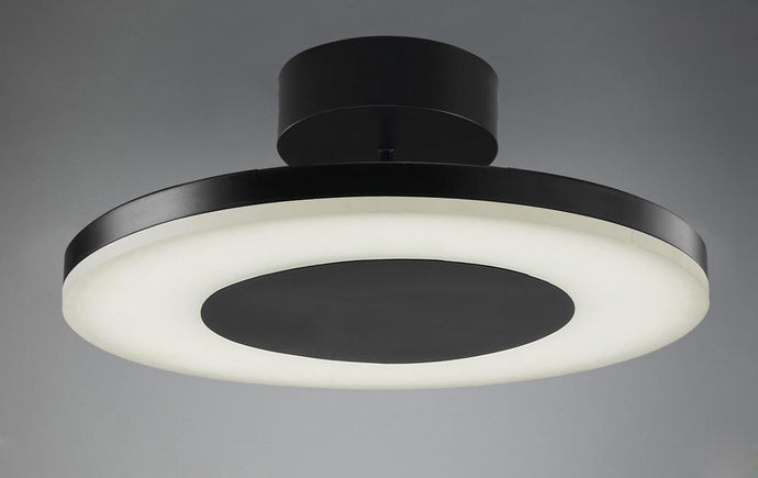 Mantra  M4488 Discobolo LED Pendant, 1800lm, Matt Black/Frosted Acrylic, 3yrs Warranty