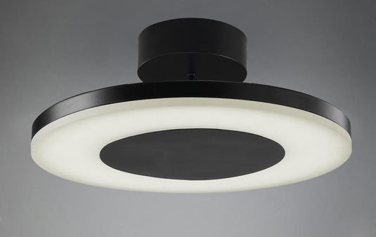 Mantra  M4488 Discobolo LED Pendant, 1800lm, Matt Black/Frosted Acrylic, 3yrs Warranty