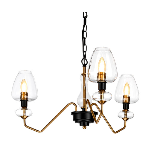 Elstead Lighting DL-ARMAND3-AB Armand 3 Light Pendant - Aged Brass