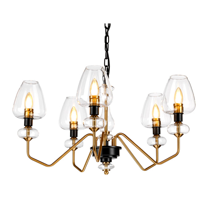 Elstead Lighting DL-ARMAND5-AB Armand 5 Light Chandelier - Aged Brass