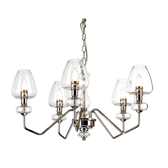 Elstead Lighting DL-ARMAND5-PN Armand 5 Light Chandelier - Polished Nickel