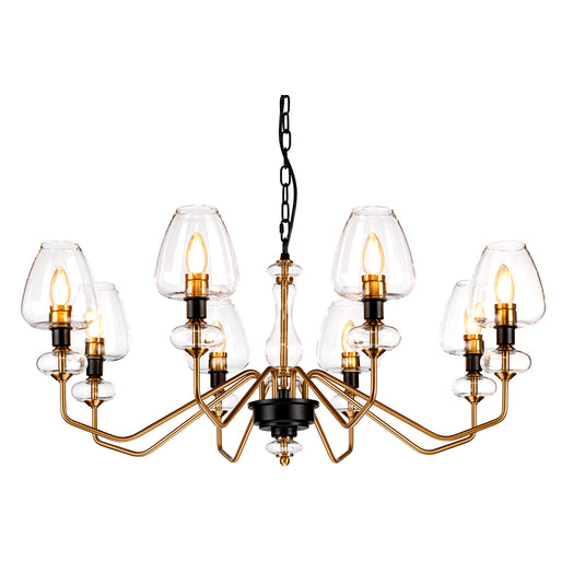 Elstead Lighting DL-ARMAND8-AB Armand 8 Light Chandelier - Aged Brass
