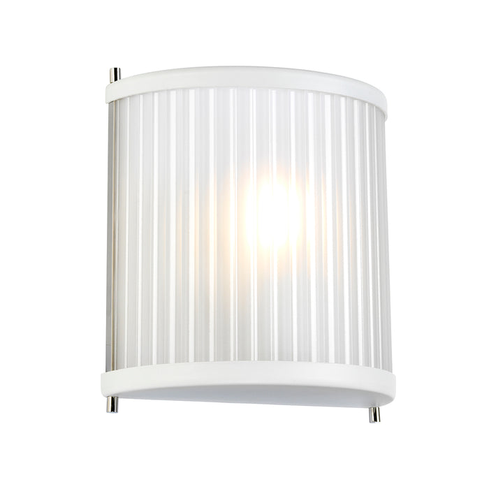 Elstead Lighting DL-CORONA1-WPN Corona 1 Light Wall Light - White Polished Nickel