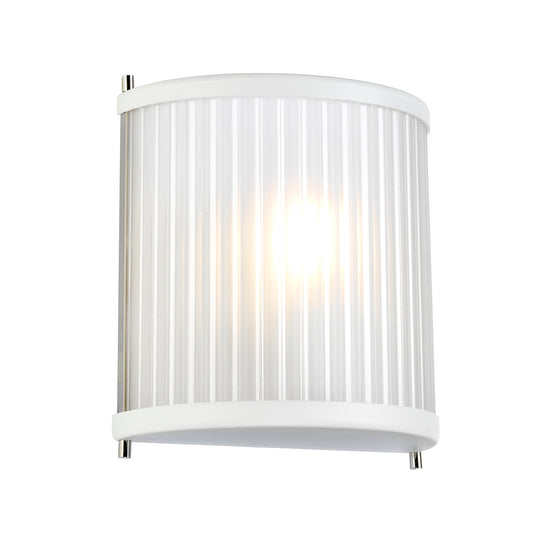 Elstead Lighting DL-CORONA1-WPN Corona 1 Light Wall Light - White Polished Nickel