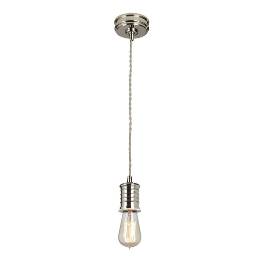 Elstead Lighting  DOUILLE-P-PN Douille 1 Light Pendant - Polished Nickel