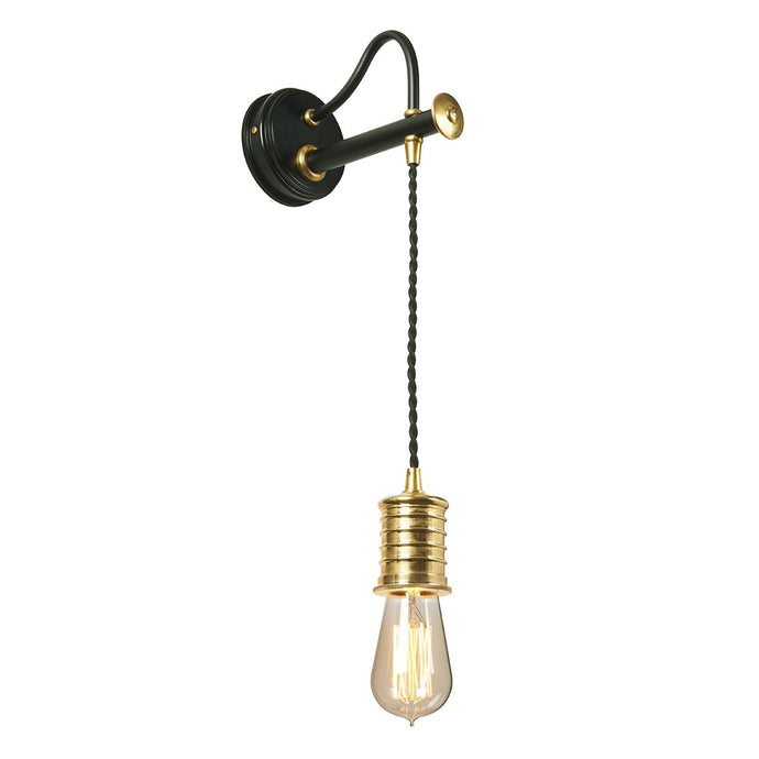 Elstead Lighting  DOUILLE1-BPB Douille 1 Light Wall Light - Black/Polished Brass
