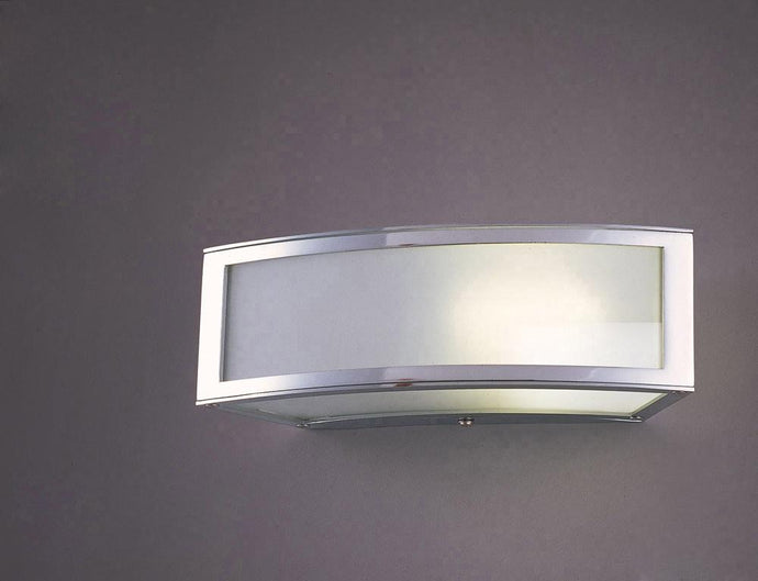 Mantra M0393 Duna E27 Wall Lamp 1 Light E27, Polished Chrome/White Acrylic