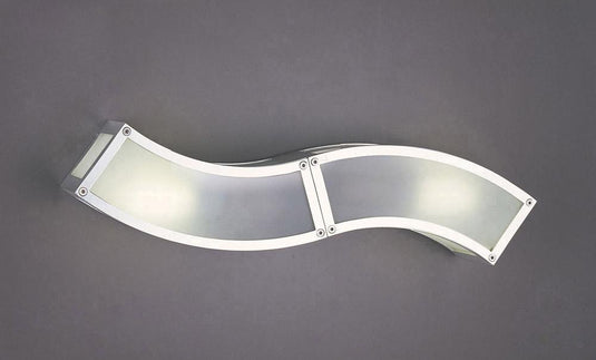 Mantra M0394 Duna E27 Wall Lamp 2 Light E27, Polished Chrome/White Acrylic