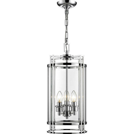 Diyas IL31082 Eaton Pendant 3 Light Polished Chrome/Glass - 38261