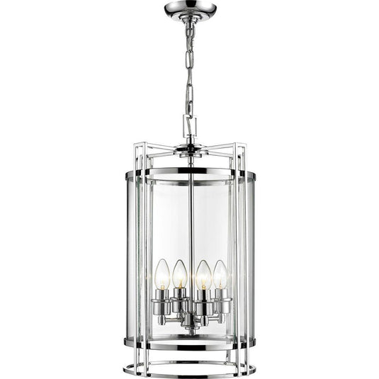 Diyas IL31083 Eaton Pendant 4 Light Polished Chrome/Glass - 38262