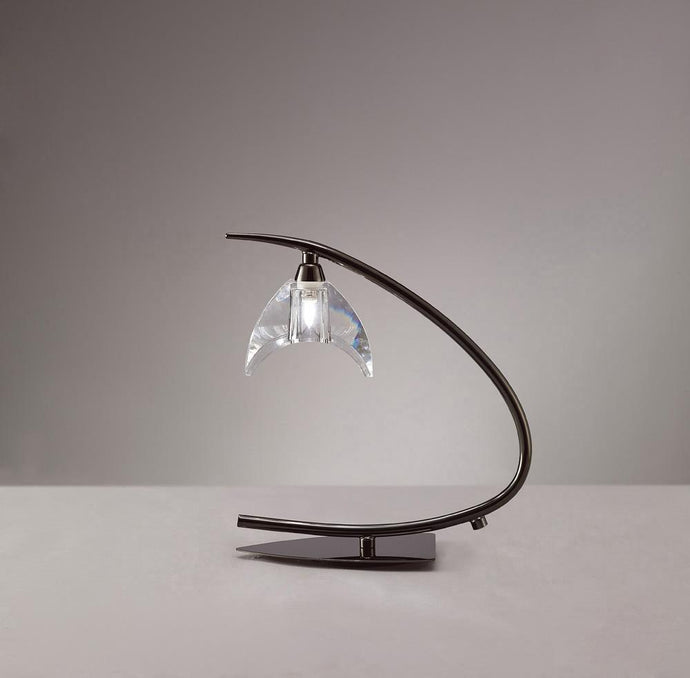Mantra M1458BC Eclipse Table Lamp 1 Light G9 Small, Black Chrome