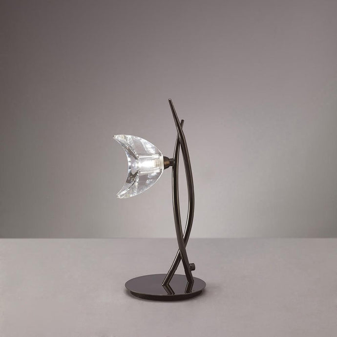 Mantra M1459BC Eclipse Tall Table Lamp 1 Light G9, Black Chrome