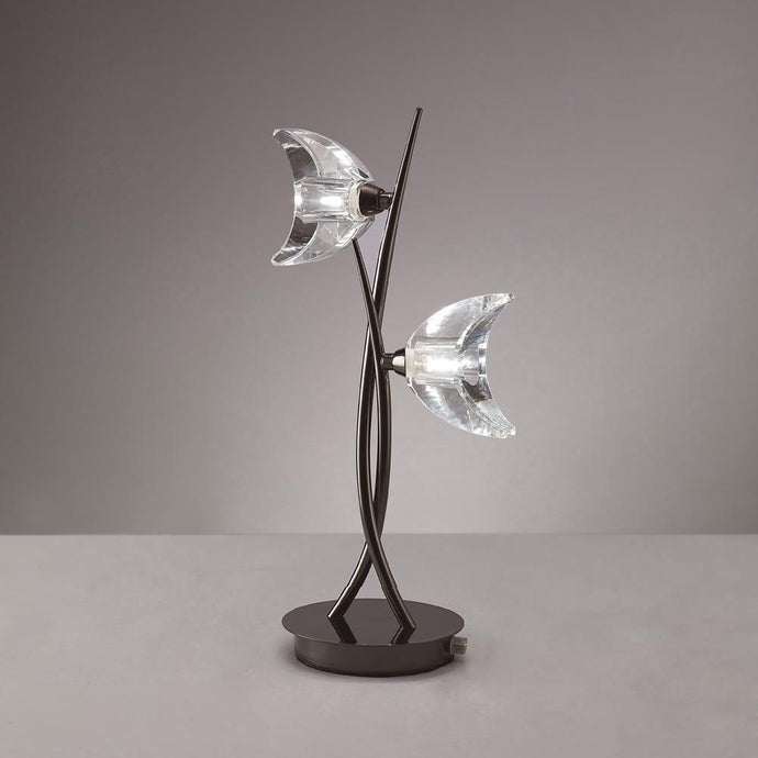 Mantra M1460BC Eclipse Table Lamp 2 Light G9, Black Chrome