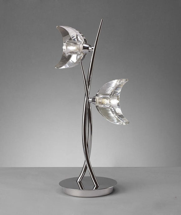Mantra M1460 Eclipse Table Lamp 2 Light G9, Polished Chrome