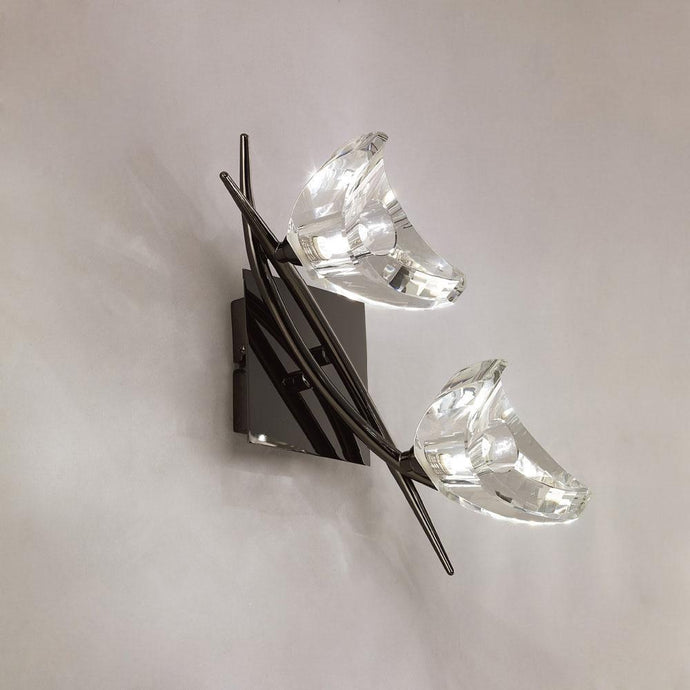 Mantra M1462BC/S Eclipse Wall Lamp Switched 2 Light G9, Black Chrome