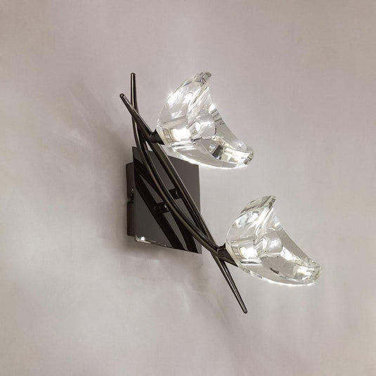 Mantra M1462BC/S Eclipse Wall Lamp Switched 2 Light G9, Black Chrome