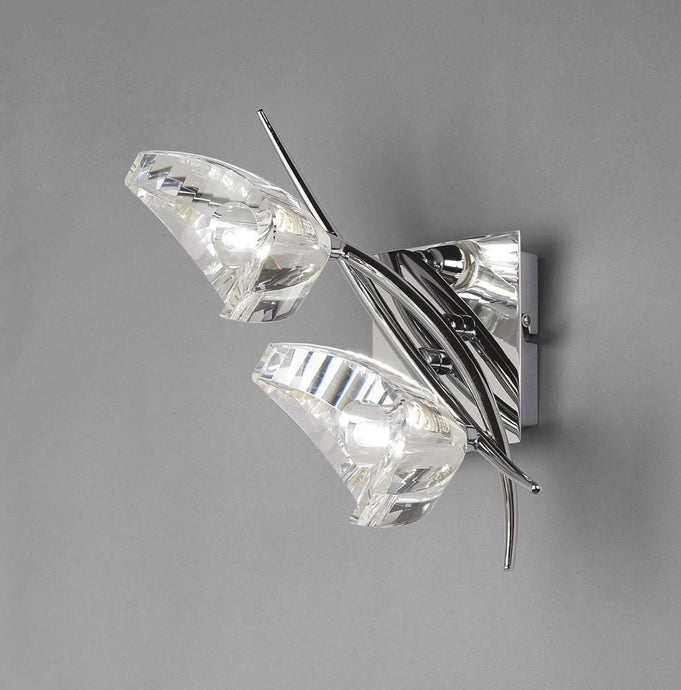 Mantra M1462/S Eclipse Wall Lamp Switched 2 Light G9, Polished Chrome