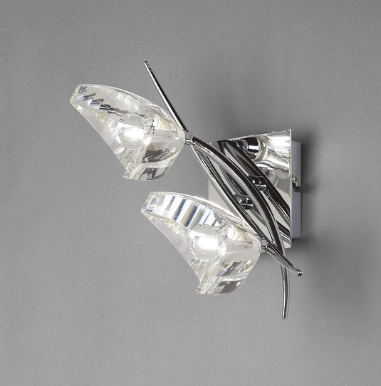 Mantra M1462/S Eclipse Wall Lamp Switched 2 Light G9, Polished Chrome